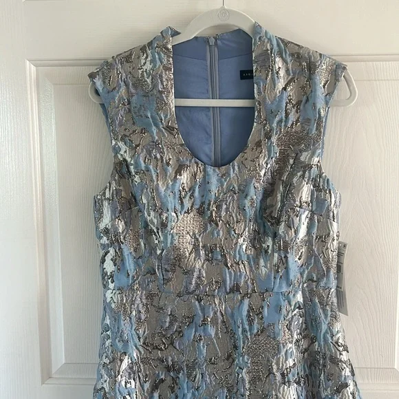 COPY - Aiden Mattox Blue Metallic Dress Dresses